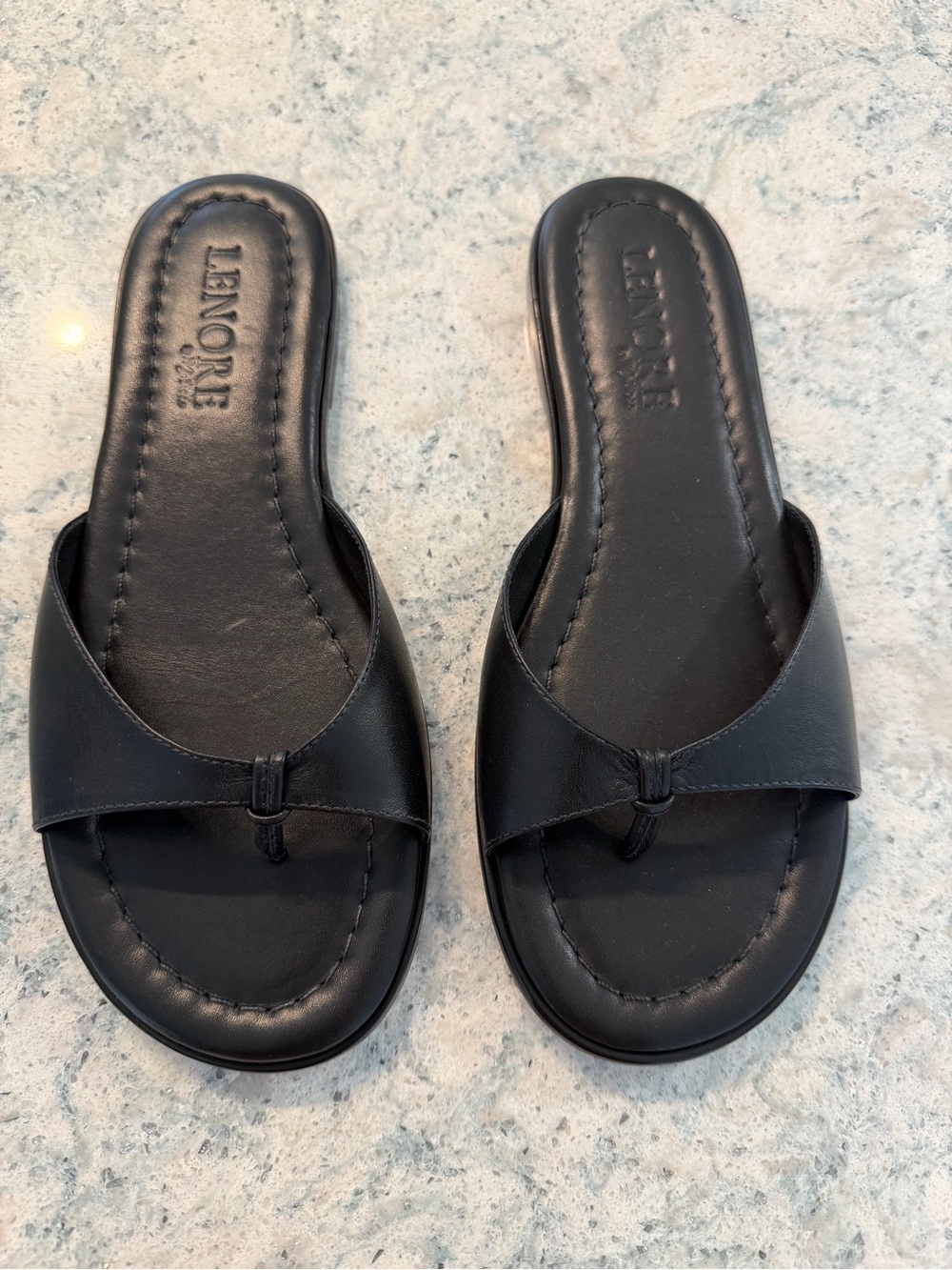 NEW Matisse Bain by Lenore Black Leather Sandals – Size 6M – Original Box